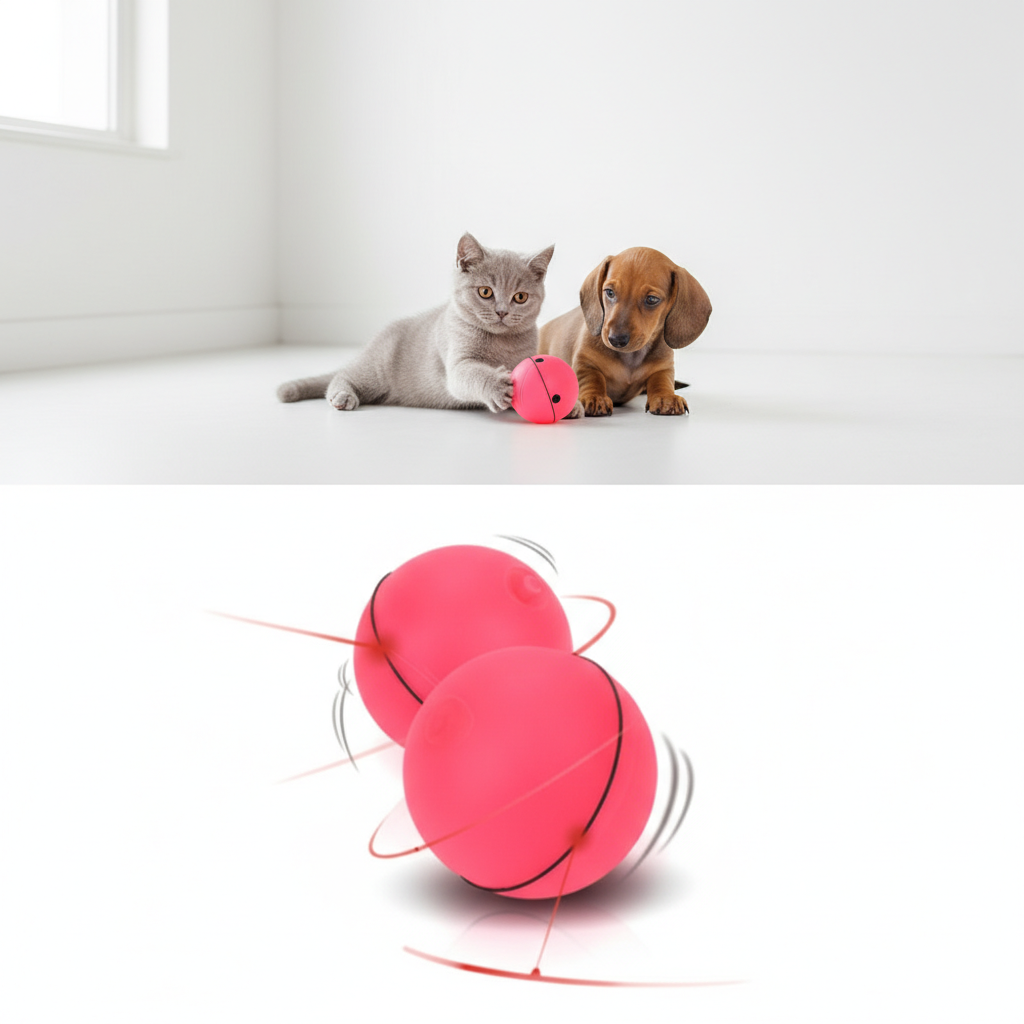 LED Laser Electronic Rolling Pet Funny Cat Toy Ball