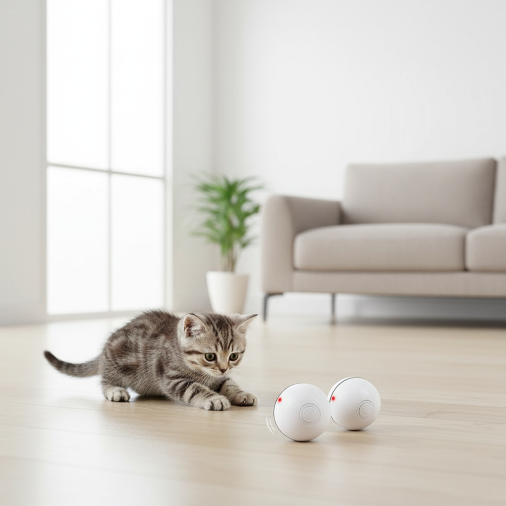 LED Laser Electronic Rolling Pet Funny Cat Toy Ball
