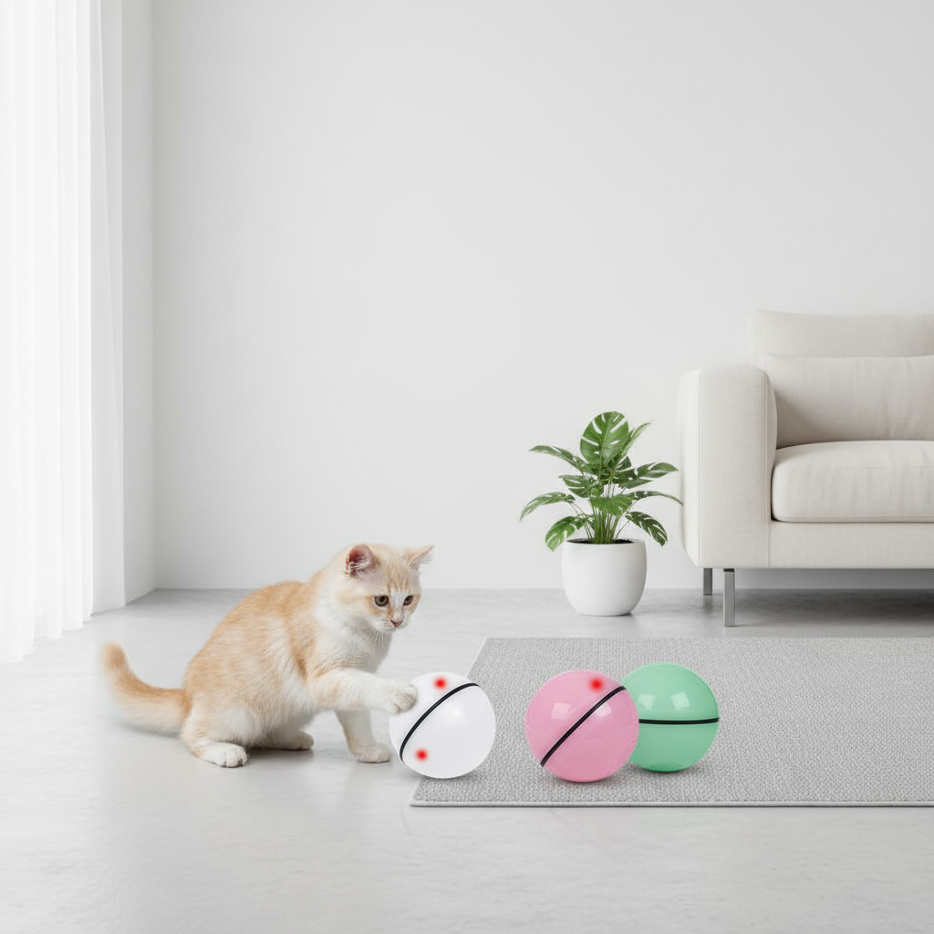 LED Laser Electronic Rolling Pet Funny Cat Toy Ball