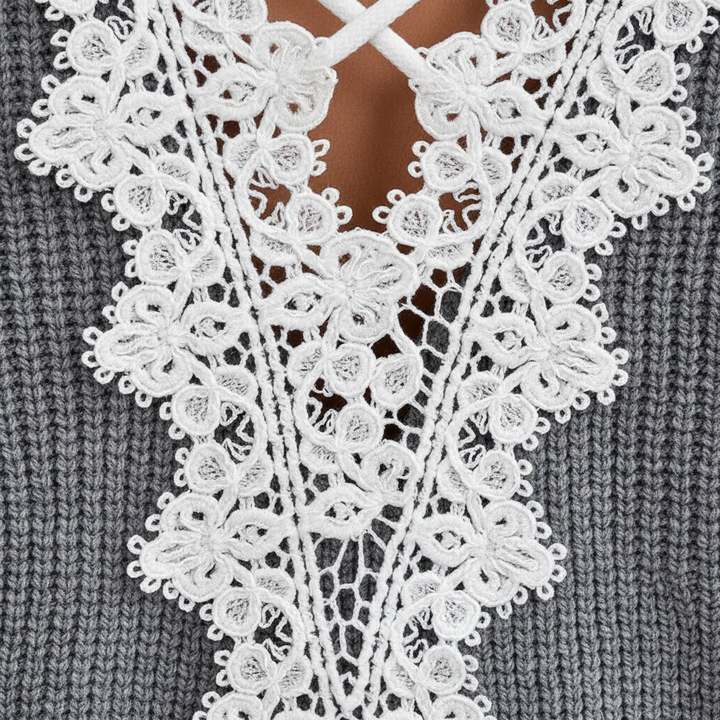 Y2k Clothes V-neck Sweater Ladies Winter Backless Streetwear Bandage Cashmere Sweater Women High Quality Fashion Clothes