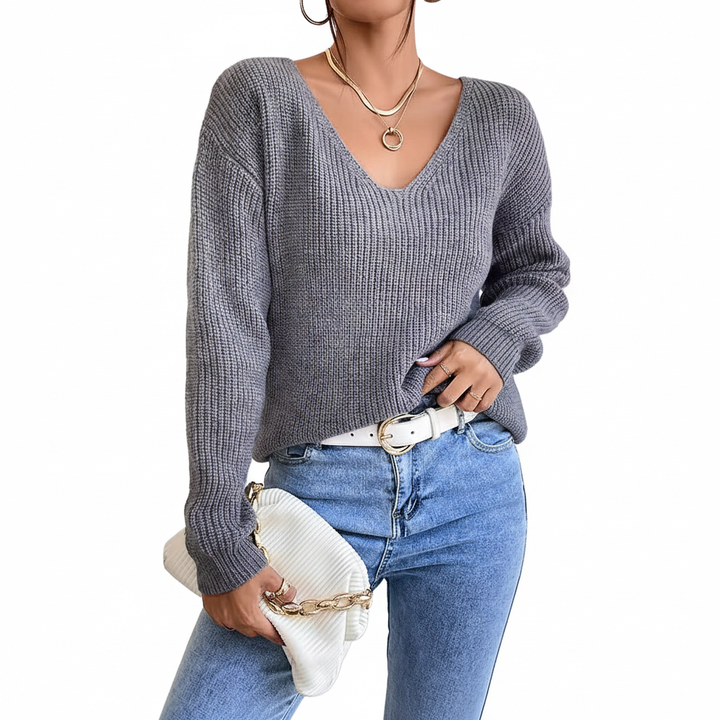 Y2k Clothes V-neck Sweater Ladies Winter Backless Streetwear Bandage Cashmere Sweater Women High Quality Fashion Clothes
