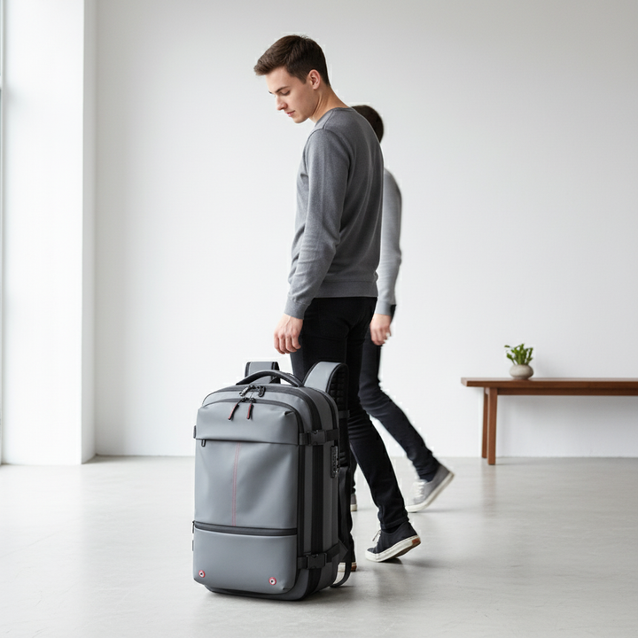 Vacuum Compression Travel Backpack – Large Capacity Anti-Theft Business Laptop Backpack