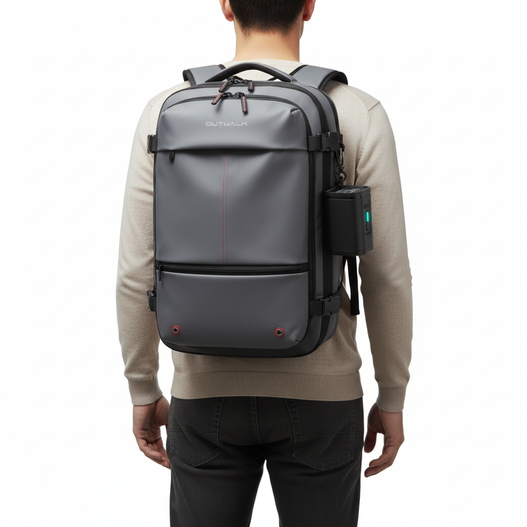Vacuum Compression Travel Backpack – Large Capacity Anti-Theft Business Laptop Backpack