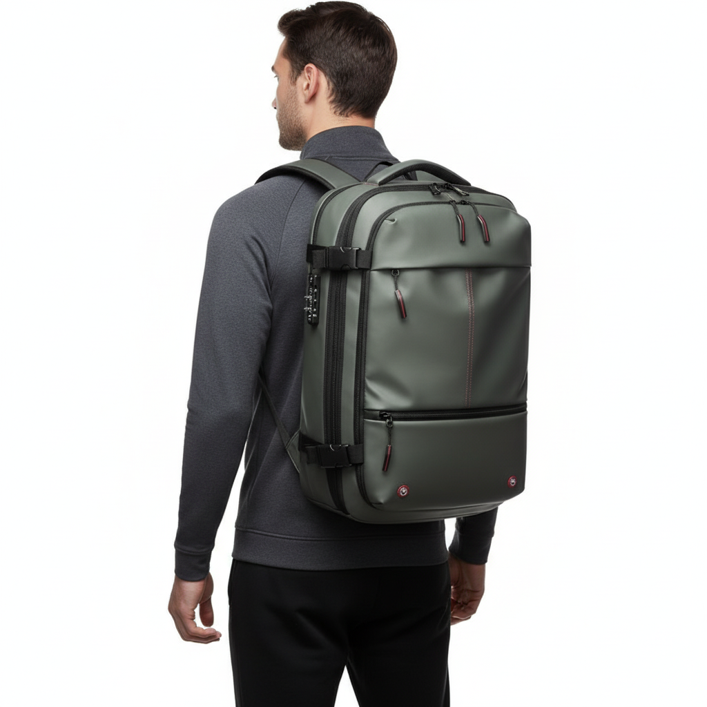 Vacuum Compression Travel Backpack – Large Capacity Anti-Theft Business Laptop Backpack