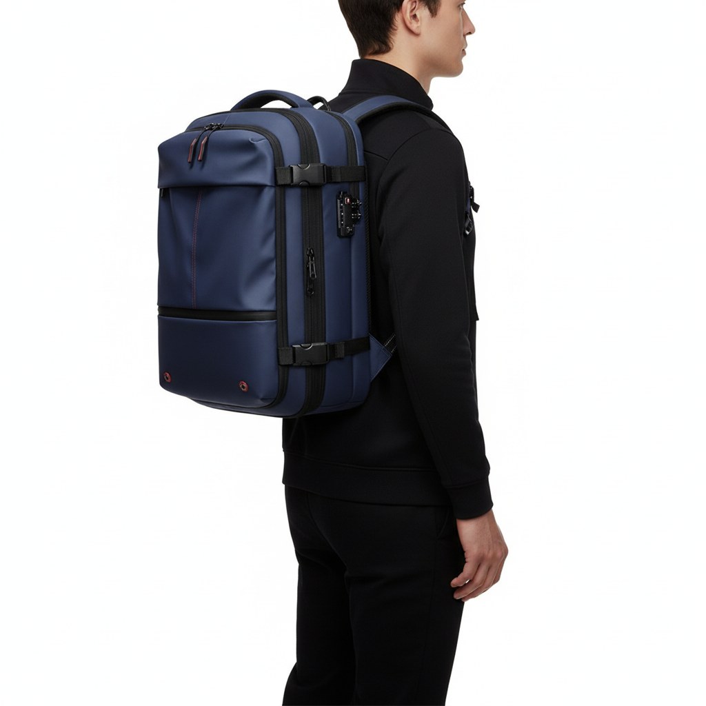 Vacuum Compression Travel Backpack – Large Capacity Anti-Theft Business Laptop Backpack