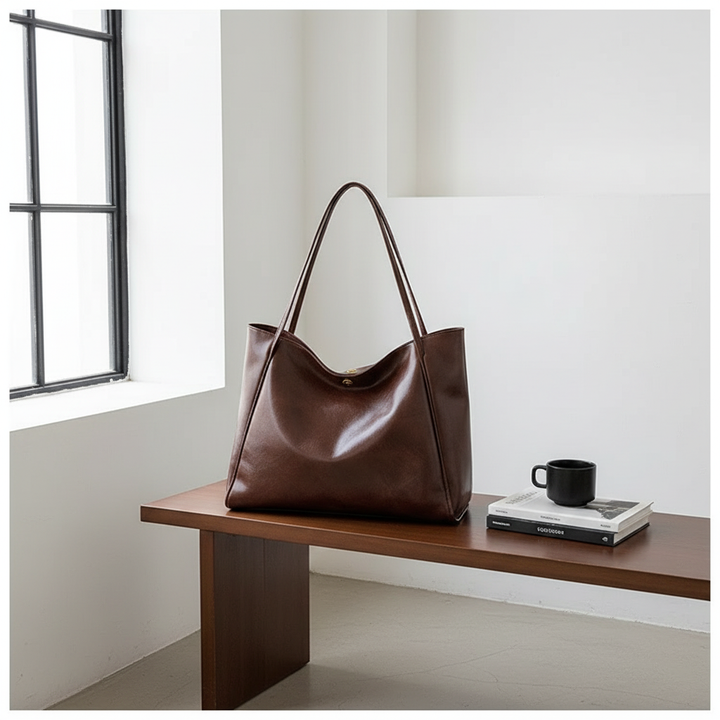 Large Capacity PU Leather Women's Handbag – Stylish Street Trend Shoulder Bag
