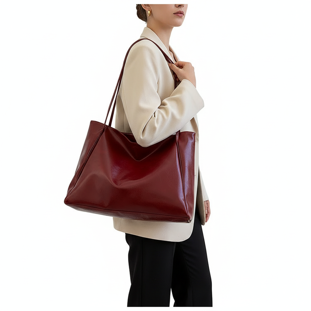 Large Capacity PU Leather Women's Handbag – Stylish Street Trend Shoulder Bag