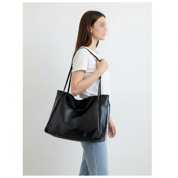 Large Capacity PU Leather Women's Handbag – Stylish Street Trend Shoulder Bag