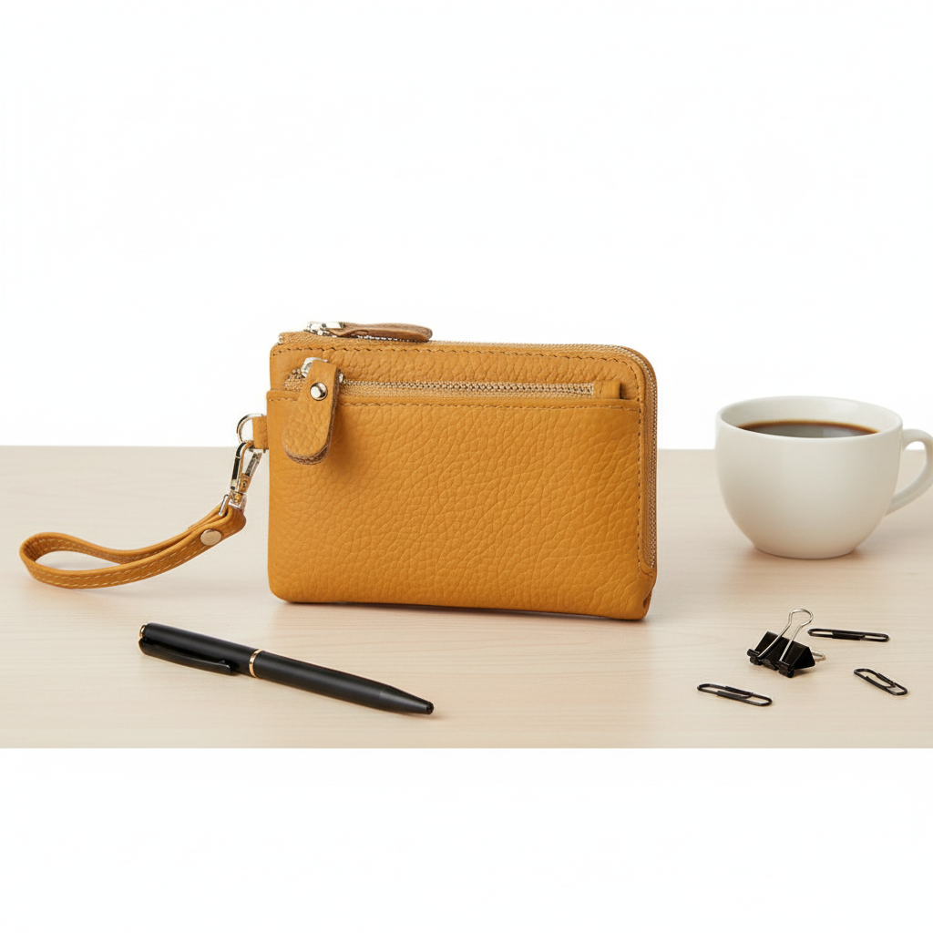 Leather Ladies Wallet Fashion Zipper Coins Wallet