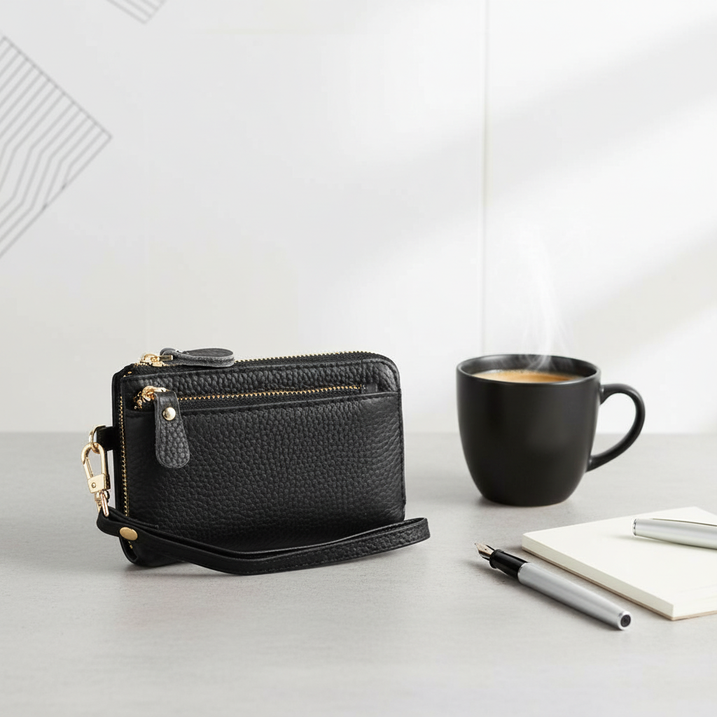 Leather Ladies Wallet Fashion Zipper Coins Wallet