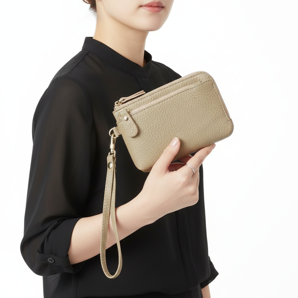 Leather Ladies Wallet Fashion Zipper Coins Wallet