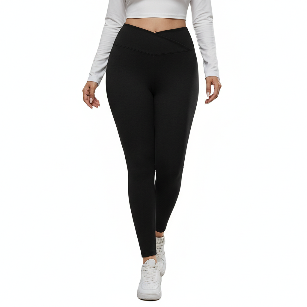 Autumn & Winter High-Waisted Velvet Lift Hip Leggings – Elastic Sports Tight Pants