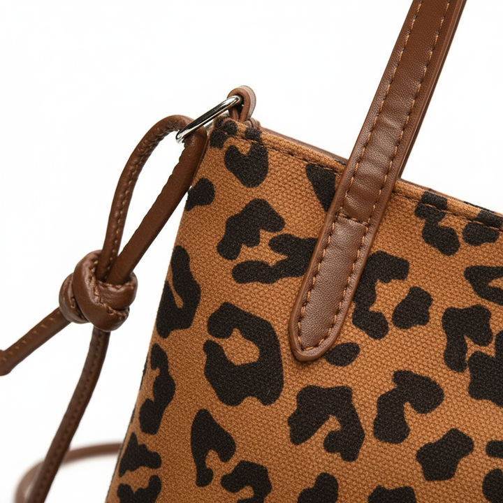 Women's Leopard Print Mini Crossbody Bag – Stylish PU Messenger Bag