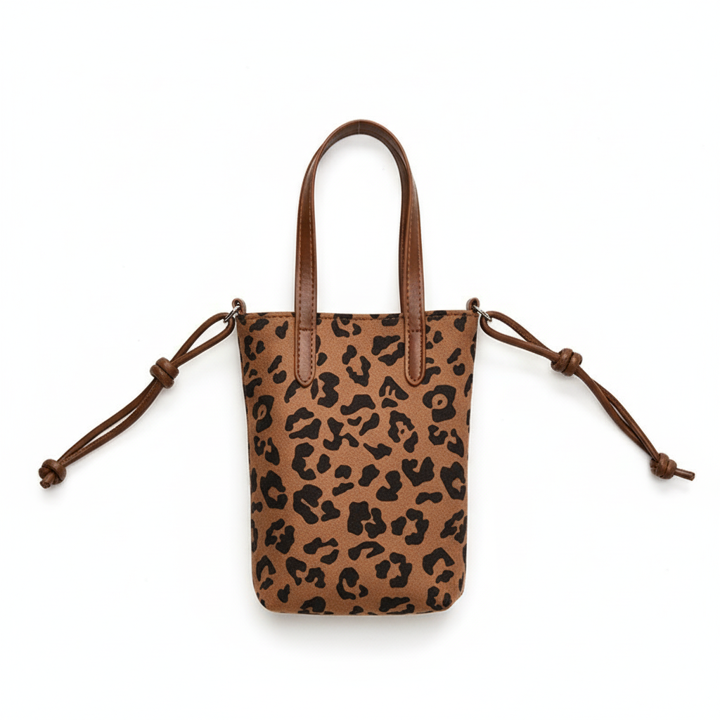 Women's Leopard Print Mini Crossbody Bag – Stylish PU Messenger Bag