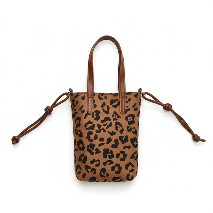 Women's Leopard Print Mini Crossbody Bag – Stylish PU Messenger Bag