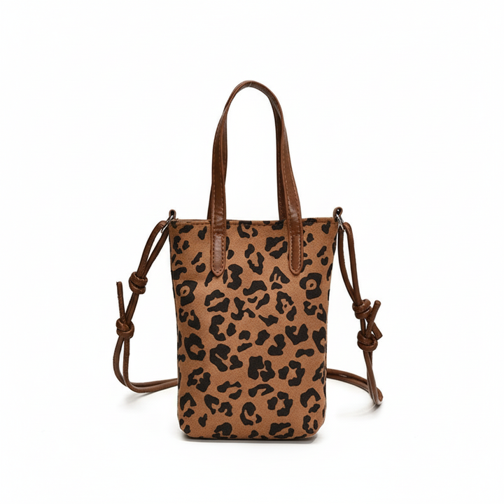 Women's Leopard Print Mini Crossbody Bag – Stylish PU Messenger Bag