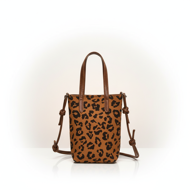 Women's Leopard Print Mini Crossbody Bag – Stylish PU Messenger Bag