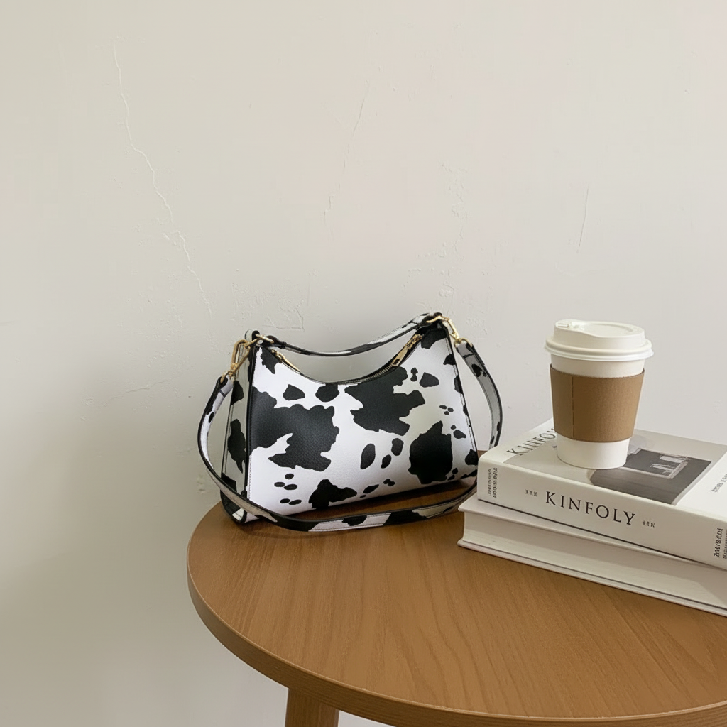 Fashion striped spotted niche handbags leopard print underarm bag