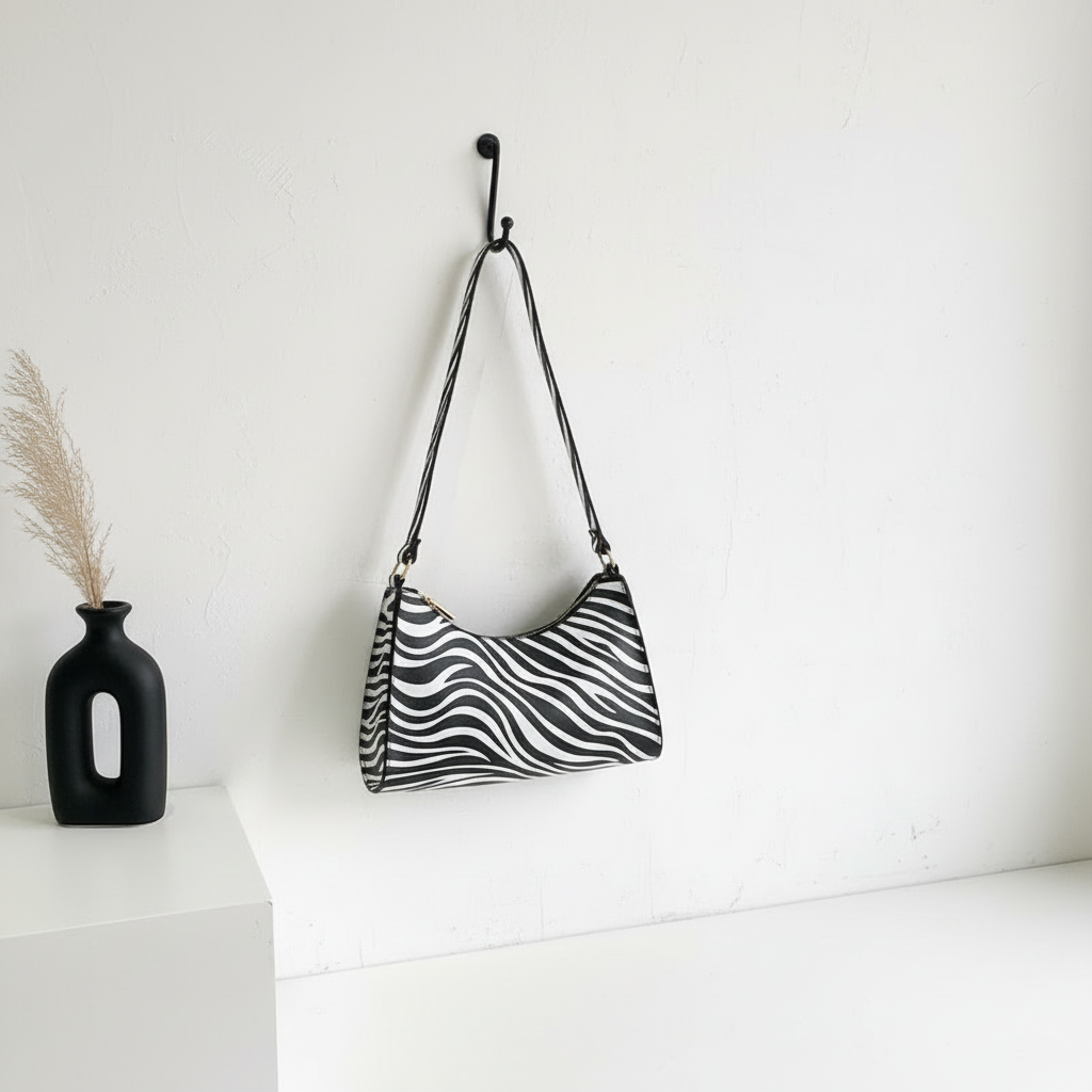 Fashion striped spotted niche handbags leopard print underarm bag