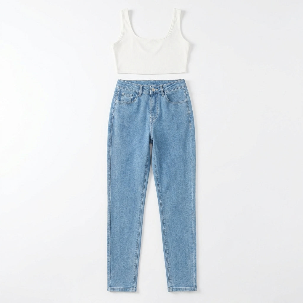 Skinny Stretch Feet Pants Jeans