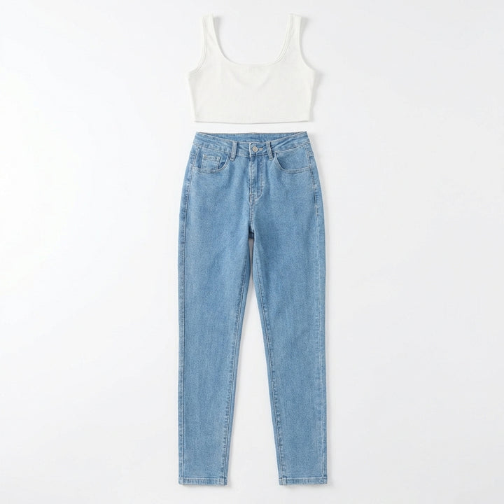 Skinny Stretch Feet Pants Jeans