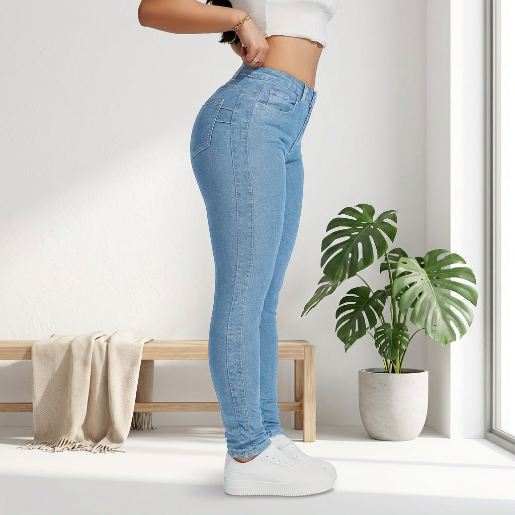 Skinny Stretch Feet Pants Jeans