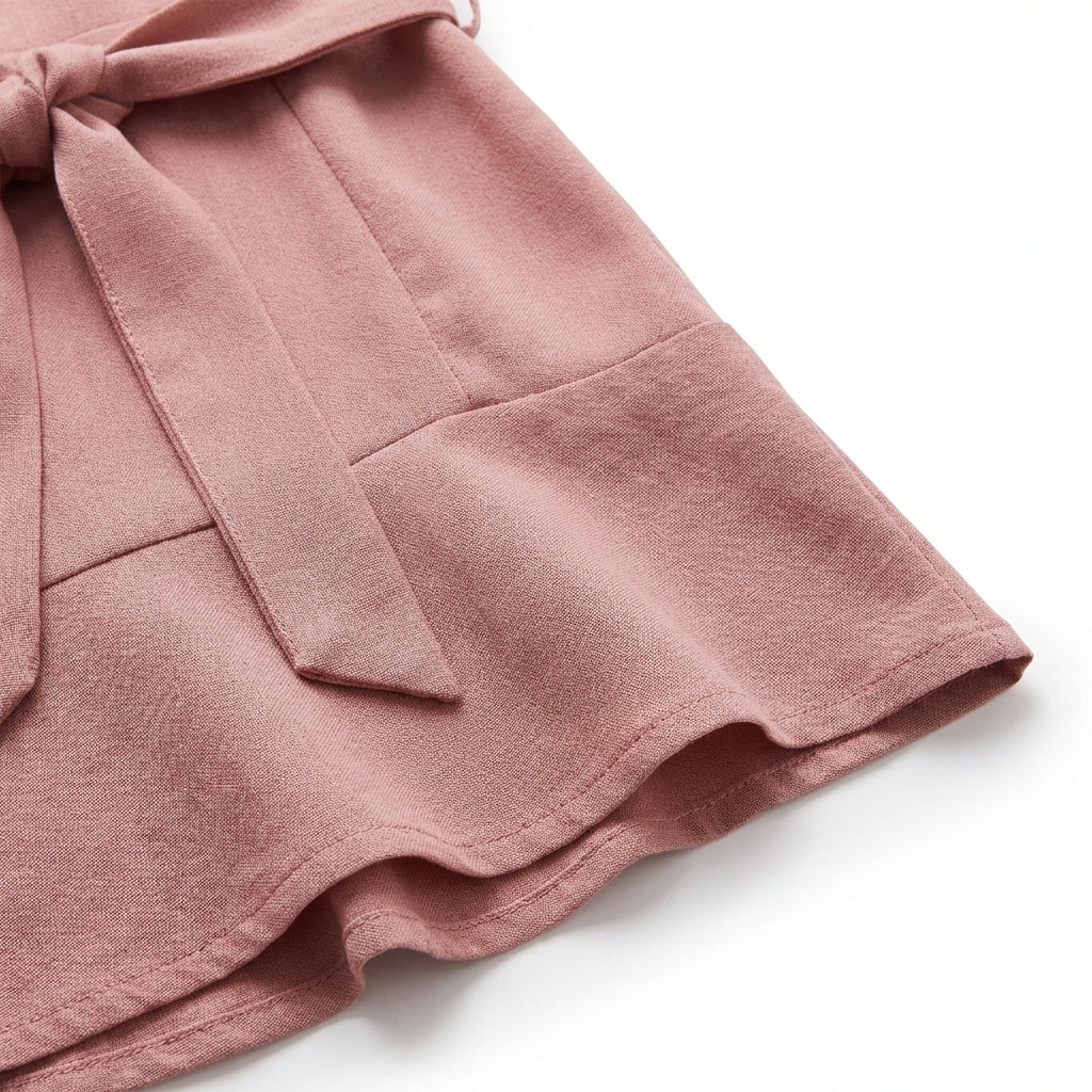 Temperament Suspender Split Dress With Lace-up Design Fashion Summer Ruffled Beach Dresses For Women