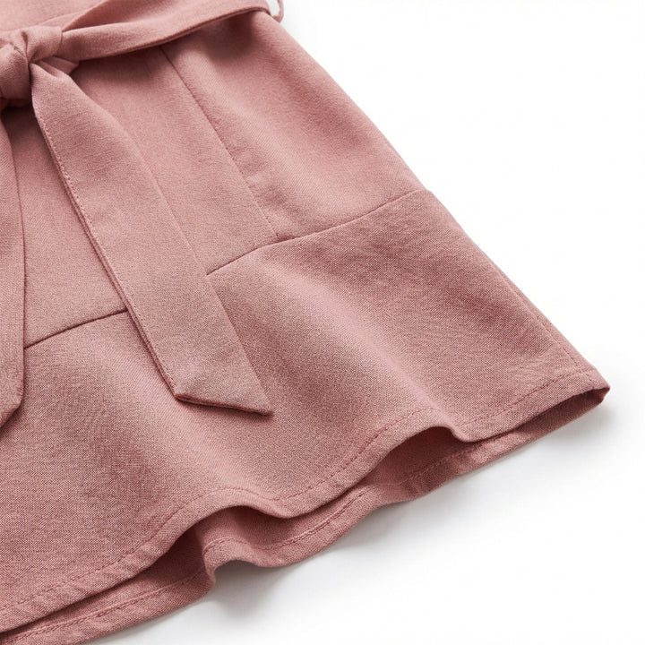 Temperament Suspender Split Dress With Lace-up Design Fashion Summer Ruffled Beach Dresses For Women