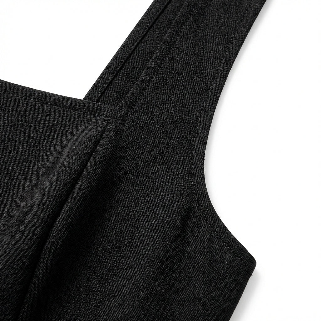 Temperament Suspender Split Dress With Lace-up Design Fashion Summer Ruffled Beach Dresses For Women