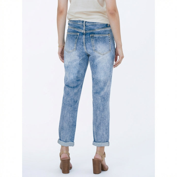 Women’s Denim Pants, Tight Jeans, Built In Zipper Closure, Foldable Legs
