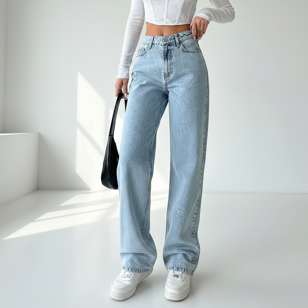 Sweet And Spicy Style High Waist Straight Jeans