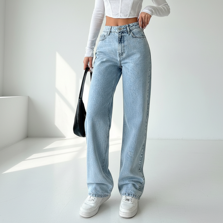 Sweet And Spicy Style High Waist Straight Jeans