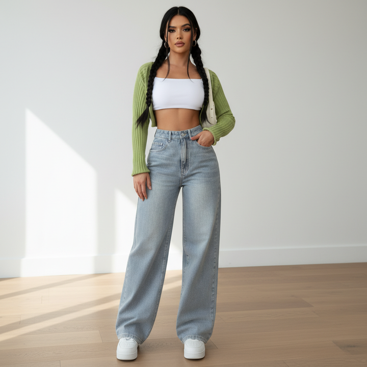 Sweet And Spicy Style High Waist Straight Jeans
