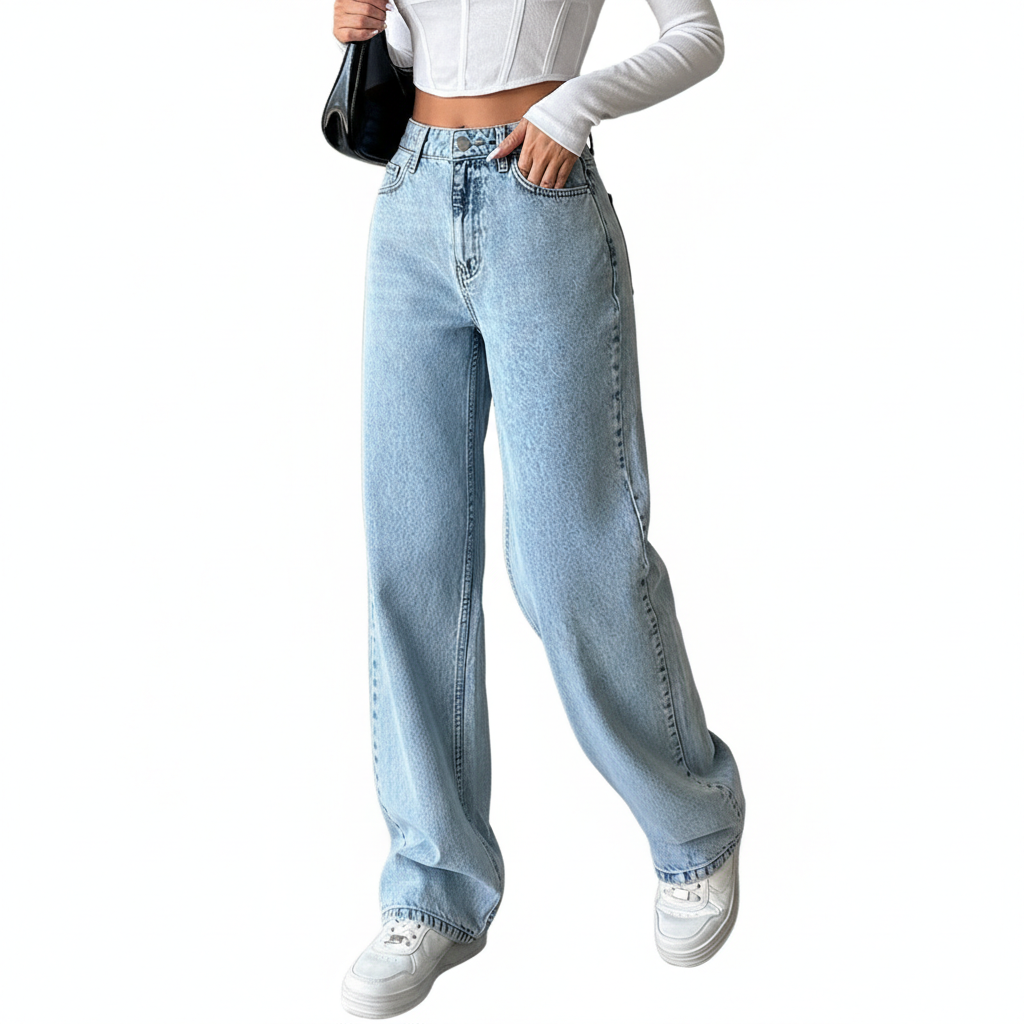 Sweet And Spicy Style High Waist Straight Jeans