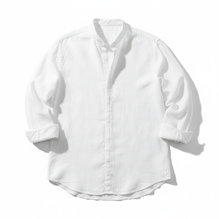 Amazon Men's Linen Shirt Button Shirt Summer Beach Solid Color