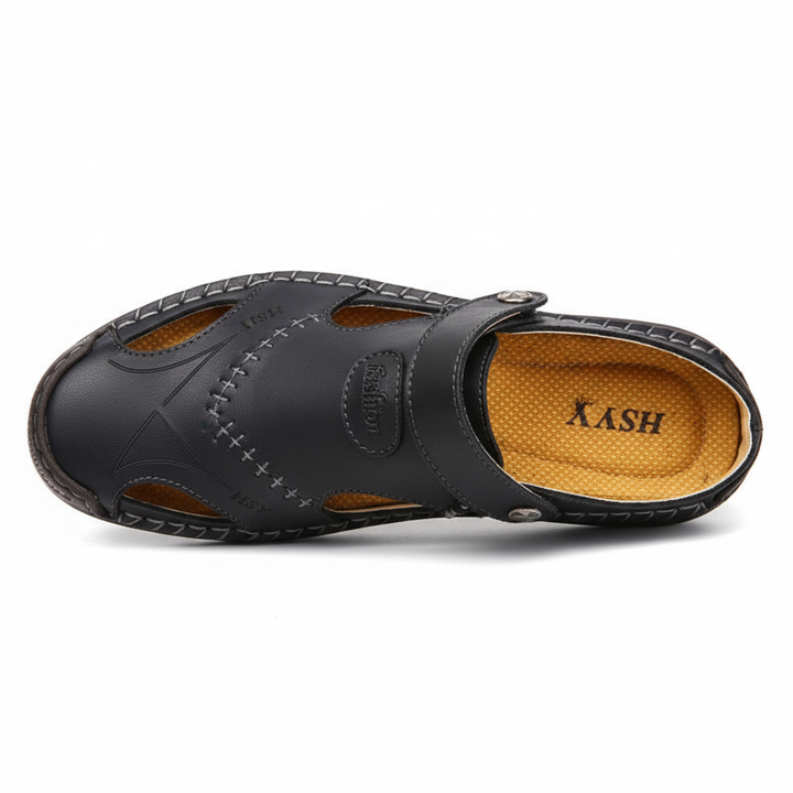 Men's Closed Toe Sandals Summer Adjustable Slides Slippers Fashion Beach Shoes
