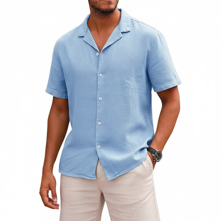 Men's Tops Casual Button Down Shirt Short Sleeve Beach Shirt Summer Mens Clothing