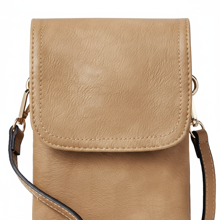 Mini PU Leather Phone Crossbody Bag – Multi-Compartment Wallet Shoulder Bag
