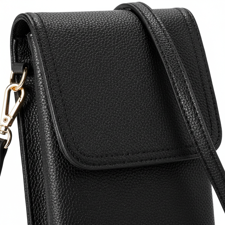 Mini PU Leather Phone Crossbody Bag – Multi-Compartment Wallet Shoulder Bag