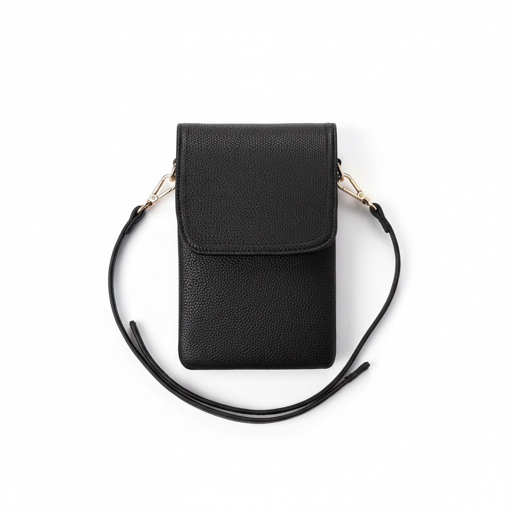 Mini PU Leather Phone Crossbody Bag – Multi-Compartment Wallet Shoulder Bag