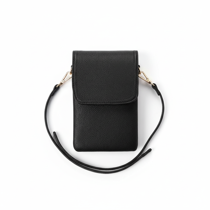 Mini PU Leather Phone Crossbody Bag – Multi-Compartment Wallet Shoulder Bag