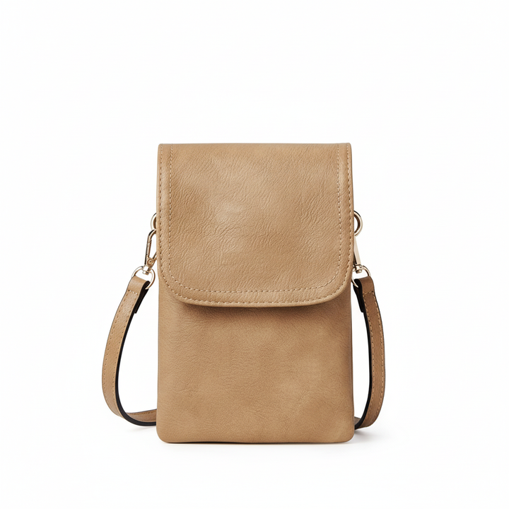 Mini PU Leather Phone Crossbody Bag – Multi-Compartment Wallet Shoulder Bag