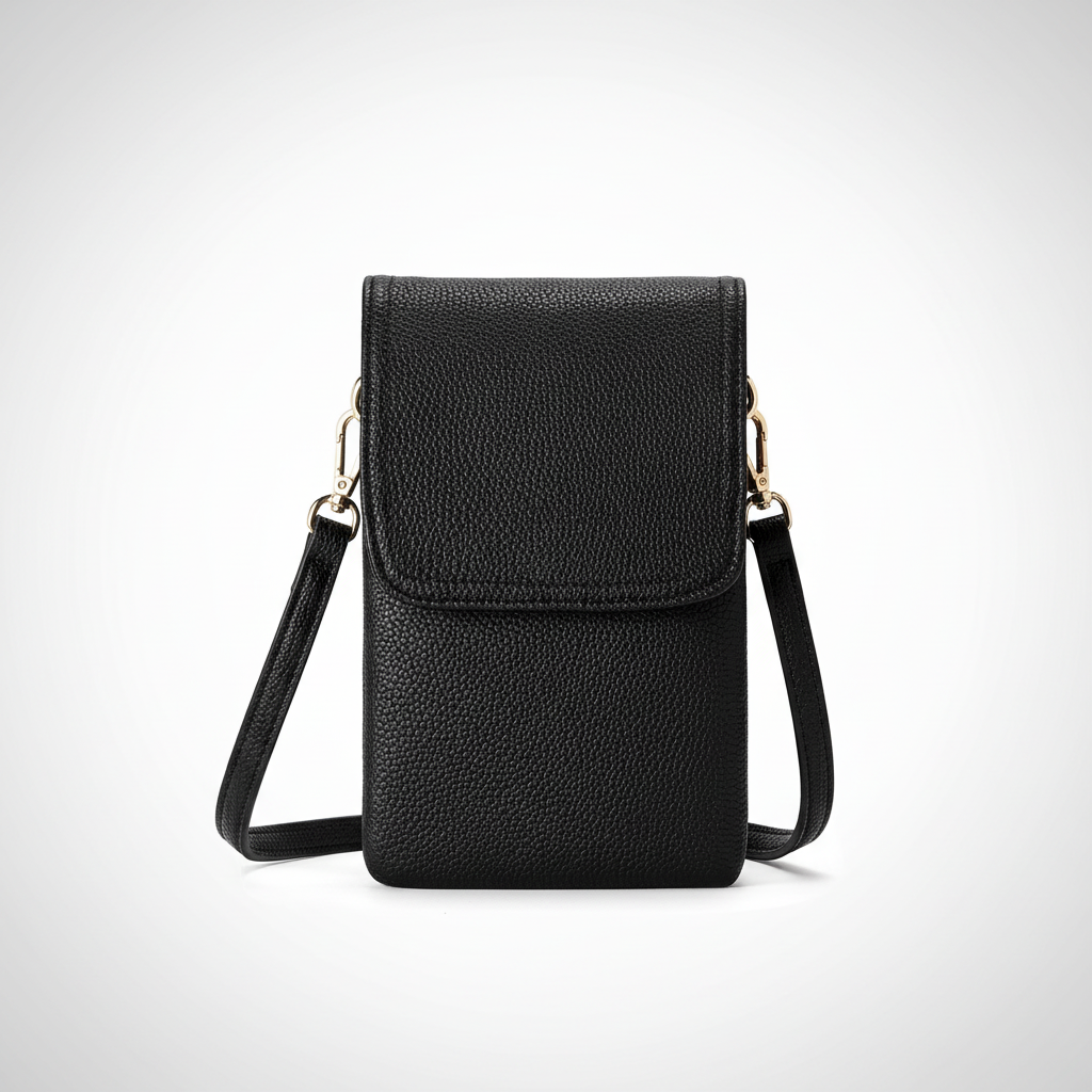 Mini PU Leather Phone Crossbody Bag – Multi-Compartment Wallet Shoulder Bag