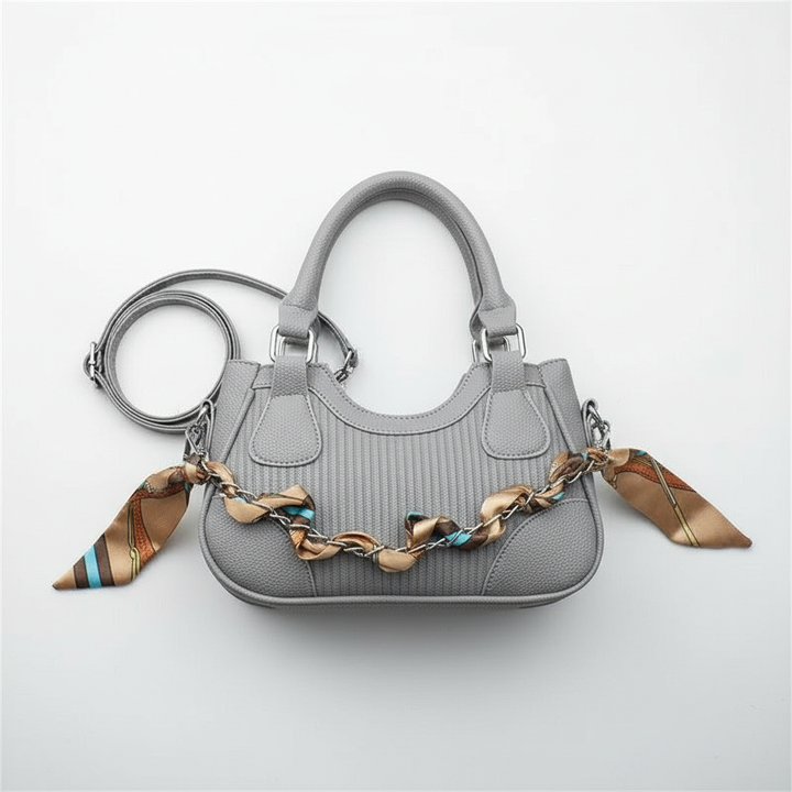 Elegant Braided Chain Handbag - Luxury Handmade Women's Crossbody Bag High-End Shoulder Bag With Polyester Lining