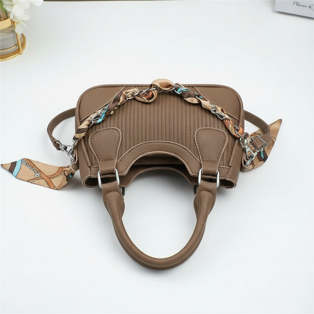 Elegant Braided Chain Handbag - Luxury Handmade Women's Crossbody Bag High-End Shoulder Bag With Polyester Lining