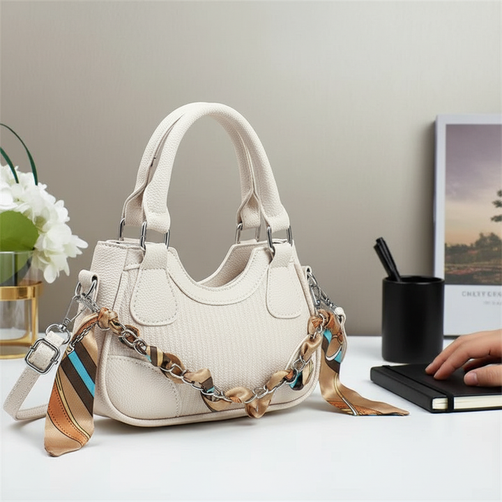 Elegant Braided Chain Handbag - Luxury Handmade Women's Crossbody Bag High-End Shoulder Bag With Polyester Lining