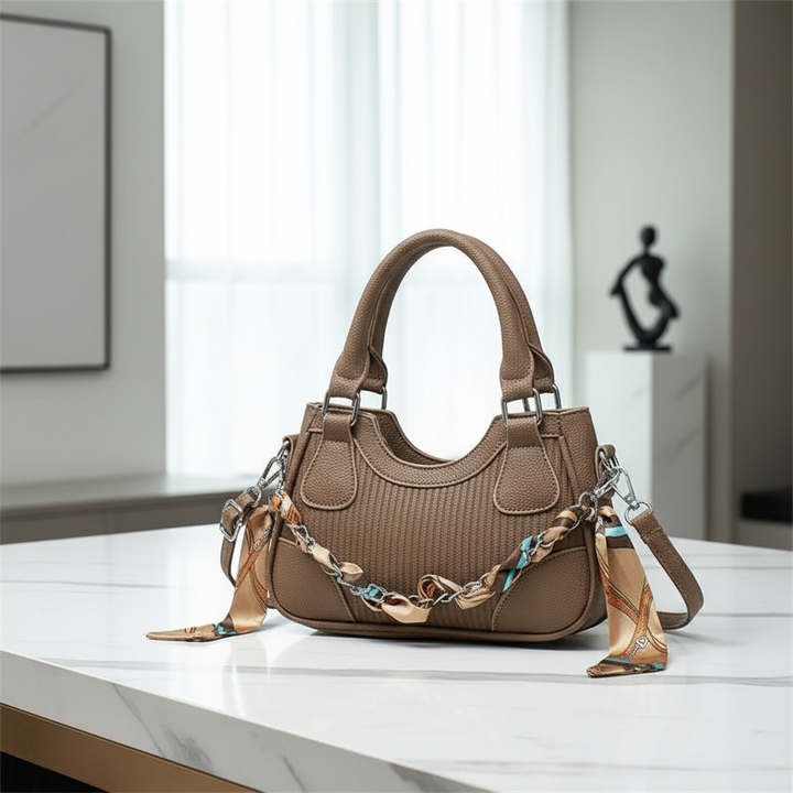 Elegant Braided Chain Handbag - Luxury Handmade Women's Crossbody Bag High-End Shoulder Bag With Polyester Lining
