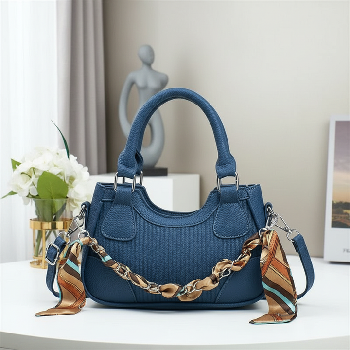Elegant Braided Chain Handbag - Luxury Handmade Women's Crossbody Bag High-End Shoulder Bag With Polyester Lining