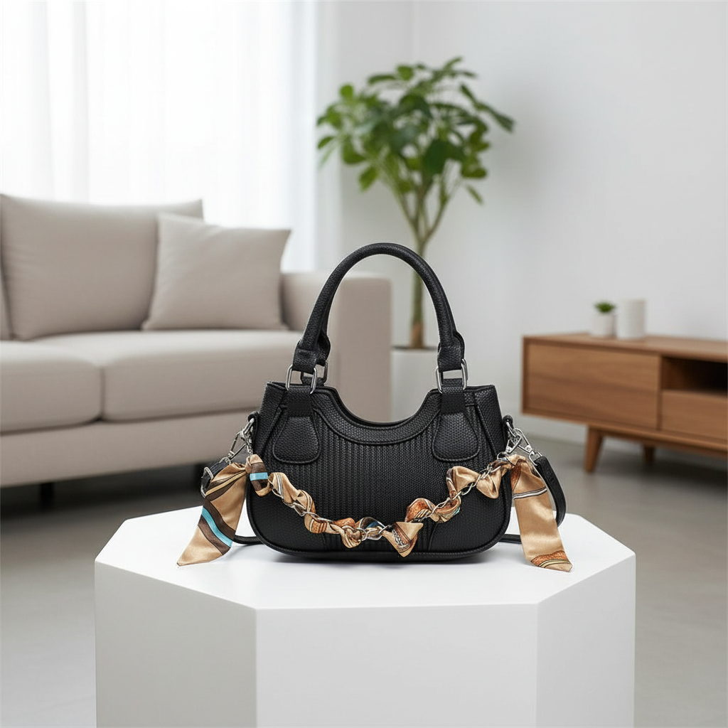Elegant Braided Chain Handbag - Luxury Handmade Women's Crossbody Bag High-End Shoulder Bag With Polyester Lining