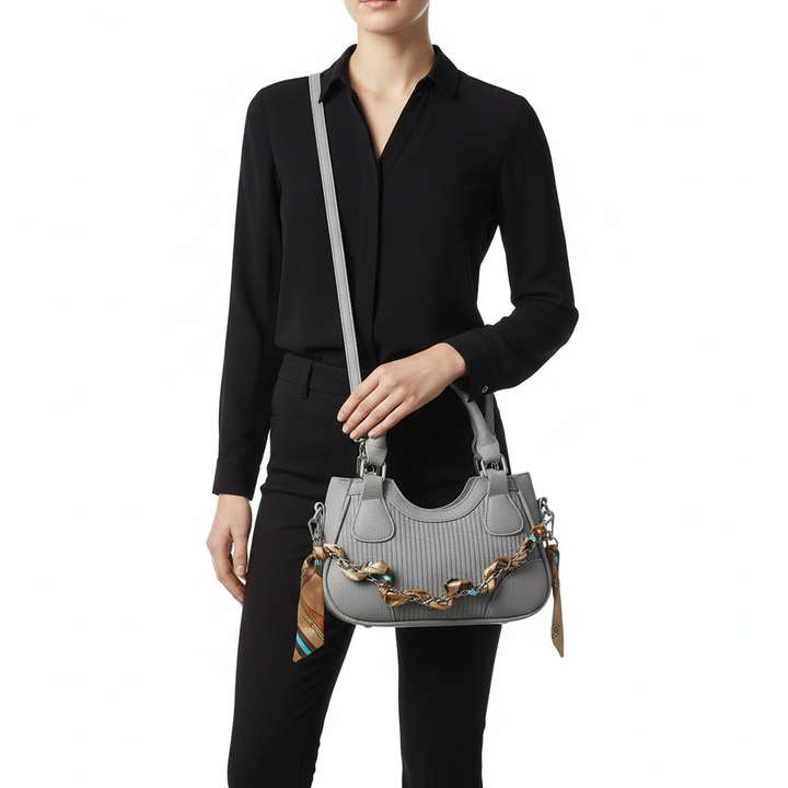 Elegant Braided Chain Handbag - Luxury Handmade Women's Crossbody Bag High-End Shoulder Bag With Polyester Lining